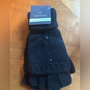Wear loop fingerless gloves one size